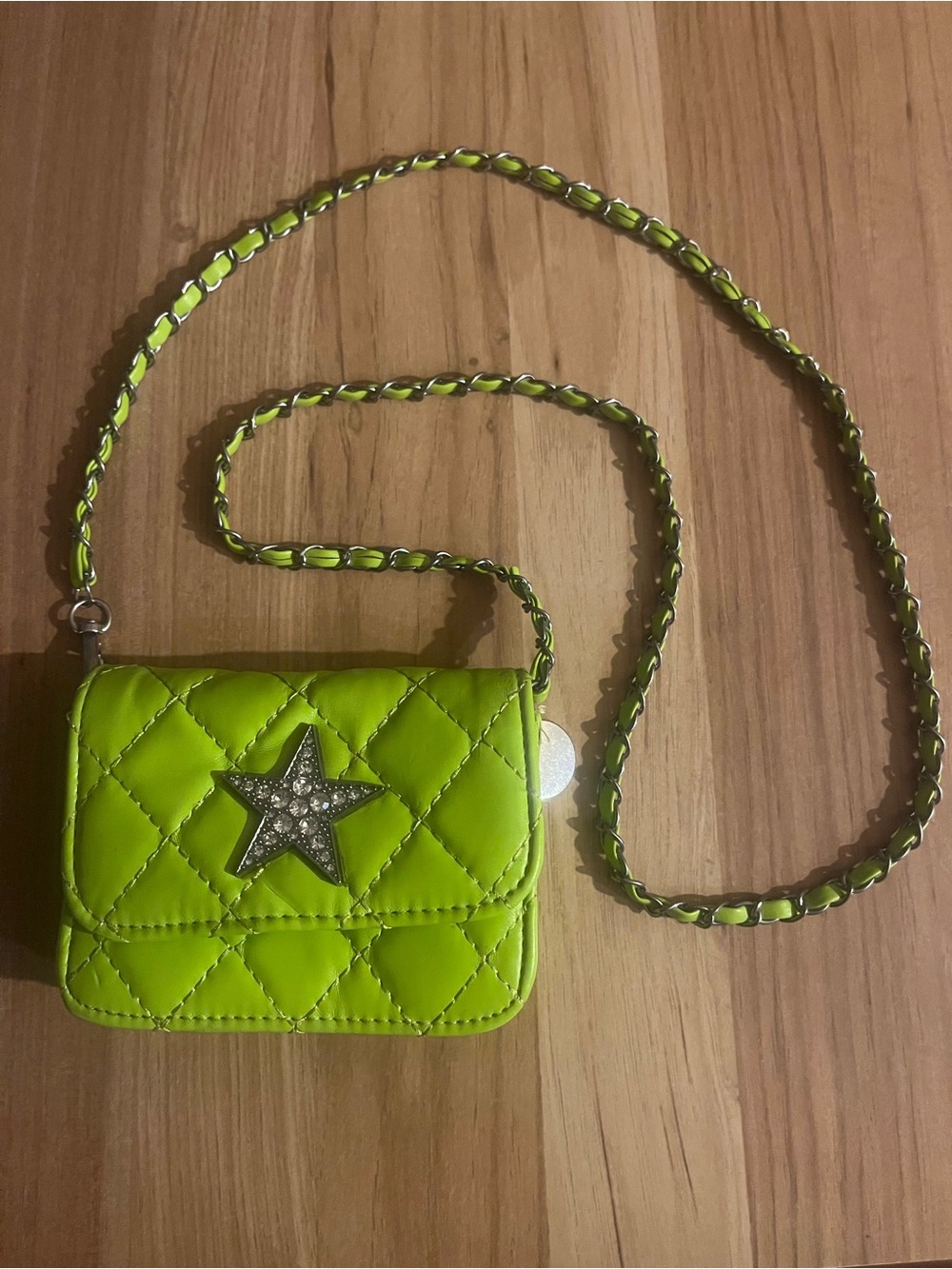 Green Quilted Star Crossbody Bag - Designer Style